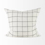 68875 - Suzanne 22 x 22 White/Black Square Pattern Pillow Cover 
