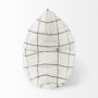 68875 - Suzanne 22 x 22 White/Black Square Pattern Pillow Cover 