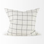 68875 - Suzanne 22 x 22 White/Black Square Pattern Pillow Cover 