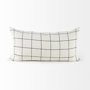 68876 - Suzanne 14x26 White/Black Square Pattern Pillow Cover
