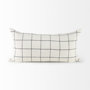 68876 - Suzanne 14x26 White/Black Square Pattern Pillow Cover