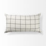 68876 - Suzanne 14x26 White/Black Square Pattern Pillow Cover