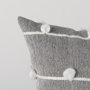 68881 - Linda 20x20 Navy And Cream With White Detail Pillow Cover 