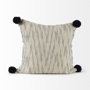 68889 - Krystal 20x20 Cream/Blue Pom Pom Pillow Cover