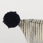 68889 - Krystal 20x20 Cream/Blue Pom Pom Pillow Cover