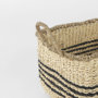 69590 - Emma (Set of 2) Light Brown Seagrass Rectangular Basket W/ Black Stripes
