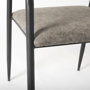 67617 - Langston Brown Faux-Leather Seat Black Iron Frame Dining Chair