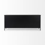 69266 - Aurelia 79.0L x 16.0W x 33.0H Black and White Metal Four Door Glass Cabinet 