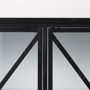 69266 - Aurelia 79.0L x 16.0W x 33.0H Black and White Metal Four Door Glass Cabinet 