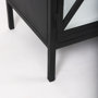 69266 - Aurelia 79.0L x 16.0W x 33.0H Black and White Metal Four Door Glass Cabinet 