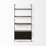 68847-AB - Grace 37.5L x 20W x 82H Two-Toned Brown Wood Three Shelf Shelving Unit