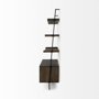 68847-AB - Grace 37.5L x 20W x 82H Two-Toned Brown Wood Three Shelf Shelving Unit