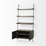 68847-AB - Grace 37.5L x 20W x 82H Two-Toned Brown Wood Three Shelf Shelving Unit