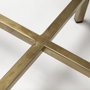 68850-AB - Vincent 33" Octagonal White Marble Tabletop w/ Gold Metal Base Coffee Table