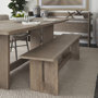 69195 - Aida 18H Light Gray Wood Dining Bench 