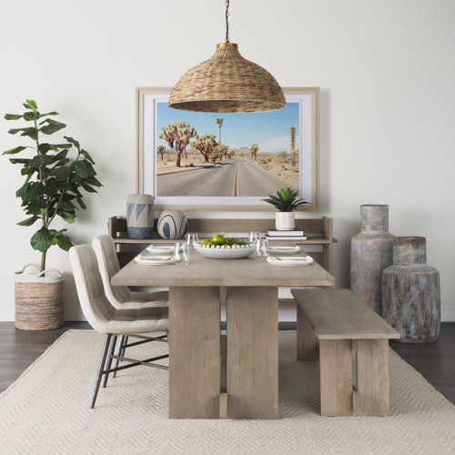 69199 - Aida 84L Light Gray Wood Dining Table