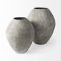 69405 - Gobi 19.75L x 24H Large Tan Ceramic Oval Vase