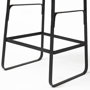 69008 - Conan 25" Seat Height Brown Wood Seat Black Metal Frame Counter Stool