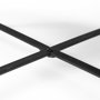 69012 - Helios (Set of 2) Brown Solid Wood Top Black Metal Base Nesting Coffee Tables