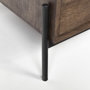 69021 - Glenn VII 56L x 22W Dark Brown Wood w/ Black Iron Frame, 3 Drawer Office Desk