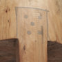 68900 - Asco 18"H Rustic Solid Reclaimed Wood Stool