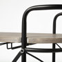 68921 - Marlon Black Metal Frame Two Tier Shelves w/Stemware holder Bar Cart