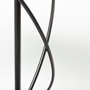 68921 - Marlon Black Metal Frame Two Tier Shelves w/Stemware holder Bar Cart
