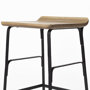 69008 - Conan 25" Seat Height Brown Wood Seat Black Metal Frame Counter Stool