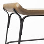 69008 - Conan 25" Seat Height Brown Wood Seat Black Metal Frame Counter Stool