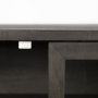 69011 - Arelius 70L x 18.75W x 32H Black-Brown Wood, Black Metal Base w/ 4 Glass Cabinet Doors Sideboard