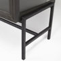 69011 - Arelius 70L x 18.75W x 32H Black-Brown Wood, Black Metal Base w/ 4 Glass Cabinet Doors Sideboard