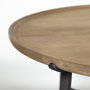 69012 - Helios (Set of 2) Brown Solid Wood Top Black Metal Base Nesting Coffee Tables