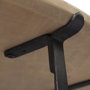 69012 - Helios (Set of 2) Brown Solid Wood Top Black Metal Base Nesting Coffee Tables