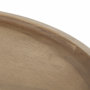 69014 - Helios III 20L x 24H Set of Two Round Brown Solid Wood Iron Base Nesting End/Side Tables