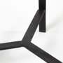 69014 - Helios III 20L x 24H Set of Two Round Brown Solid Wood Iron Base Nesting End/Side Tables