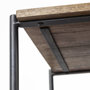 69015 - Glenn I 20L x 21W x 24H Dark Brown Wood w/ Black Iron Frame Square End/Side Table 
