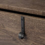 69015 - Glenn I 20L x 21W x 24H Dark Brown Wood w/ Black Iron Frame Square End/Side Table 