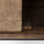 69018 - Glenn IV Dark Brown Wood w/ Black Iron Frame Media Console w/ Storage, TV Stand for TV up to 71"
