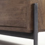 69018 - Glenn IV Dark Brown Wood w/ Black Iron Frame Media Console w/ Storage, TV Stand for TV up to 71"