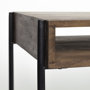 69021 - Glenn VII 56L x 22W Dark Brown Wood w/ Black Iron Frame, 3 Drawer Office Desk