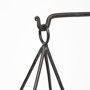 68854 - Adilah 16L x 10W Black Metal Vintage Inspired Weighing Scale