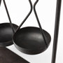 68857 - Enos 19L x 3W Black Metal 4 Bowl Ancient Spice Market Decorative Display