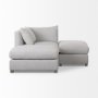 69567-E - Valence 3 Piece (W/ 2 x Ottoman) Light Gray Modular Sofa Set