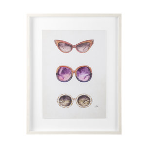 Sunglass Collection II by Mercana Studio Hand Embellished Framed Art Print Matted under Glass
