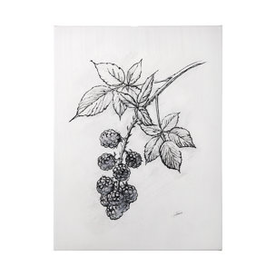 Wildberry Collection Blackberry by Ariana a Hand Embellished Textured Canvas