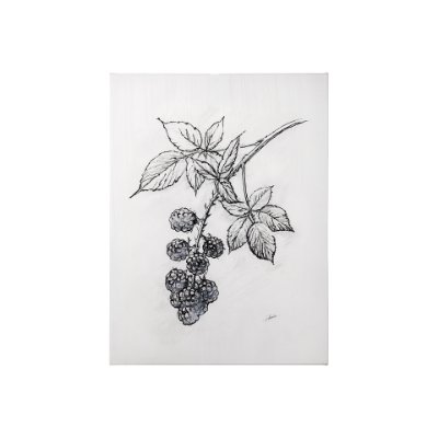 102012-S - Wildberry Collection Blackberry by Ariana a Hand Embellished Textured Canvas