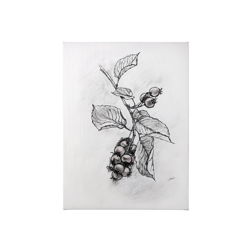 102014-S - Wildberry Collection Saskatoonberry by Ariana a Hand Embellished Textured Canvas