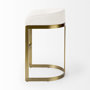 69456 - Hollyfield Cream Fabric Seat W/ Gold Metal Base Bar Stool