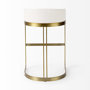69456 - Hollyfield Cream Fabric Seat W/ Gold Metal Base Bar Stool