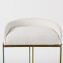 69456 - Hollyfield Cream Fabric Seat W/ Gold Metal Base Bar Stool